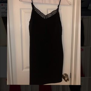 Lulu black cocktail dress with lace detail